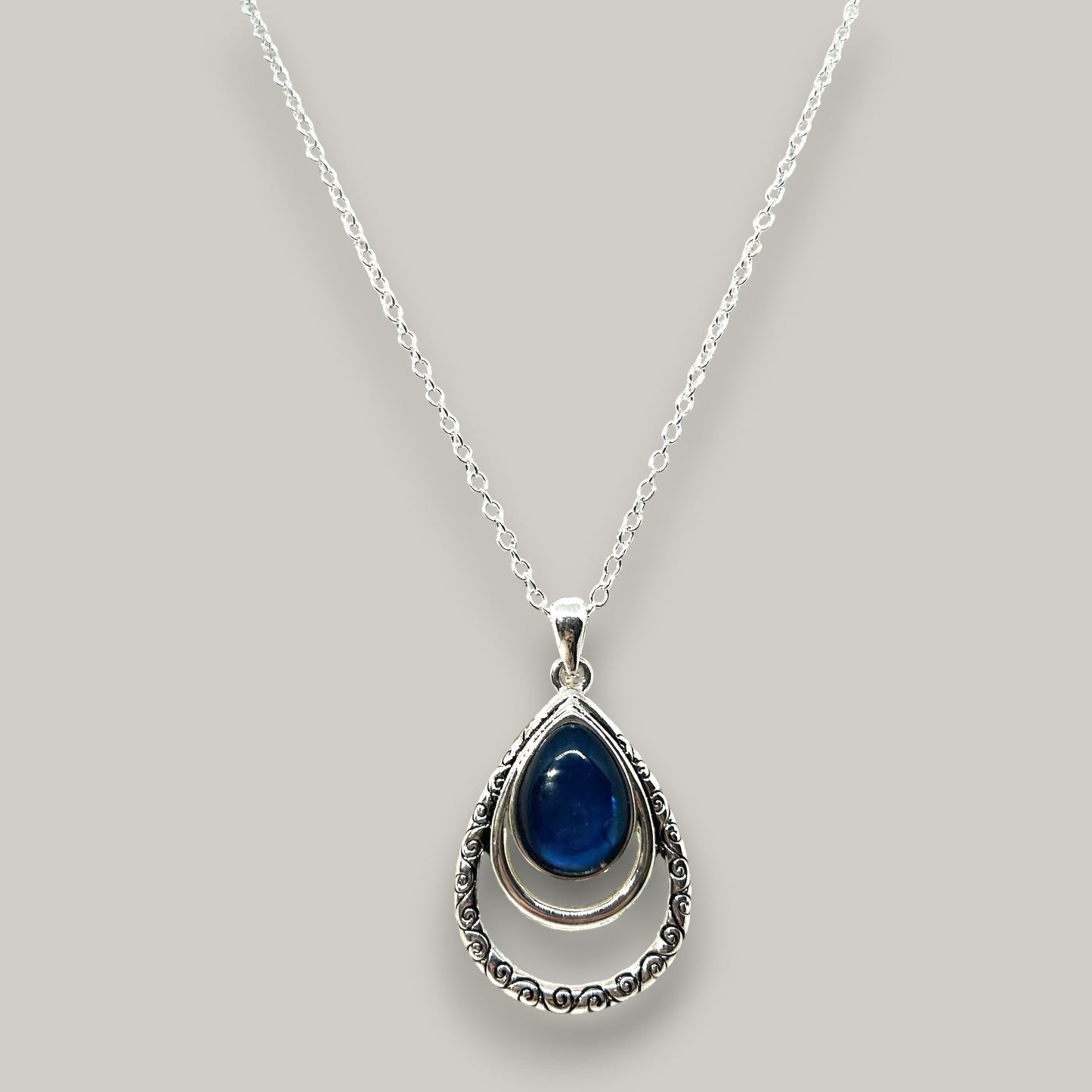 EL-KA - Indigo Swirl Pendant Necklace