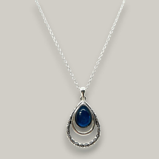 EL-KA - Indigo Swirl Pendant Necklace