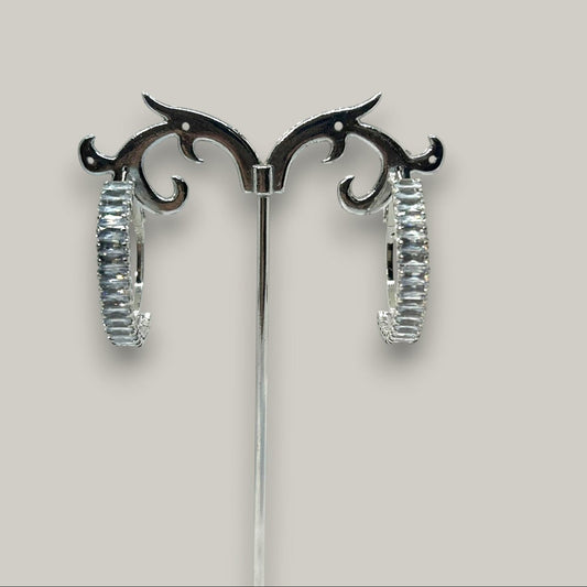 EL-KA - Baguette Radiance Hoop Earrings