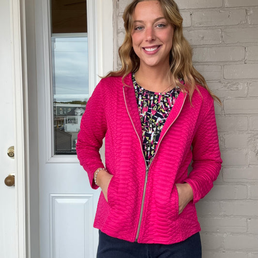 Sunday - Short Zip Quilted Cardigan