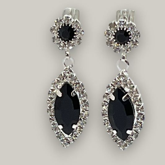 EL-KA - Midnight Marquis Drop Earrings