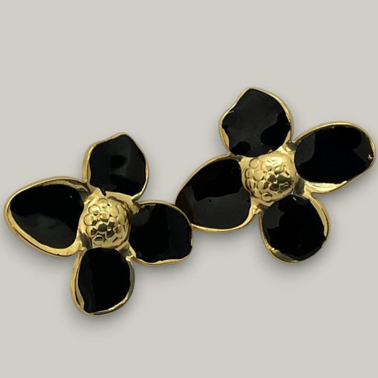 Audrey's - Gilded Noir Blossom Studs