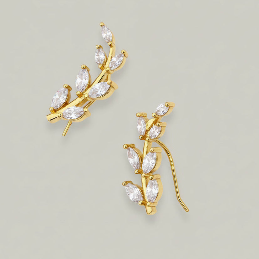 EL-KA - Cascade Leaf Earrings