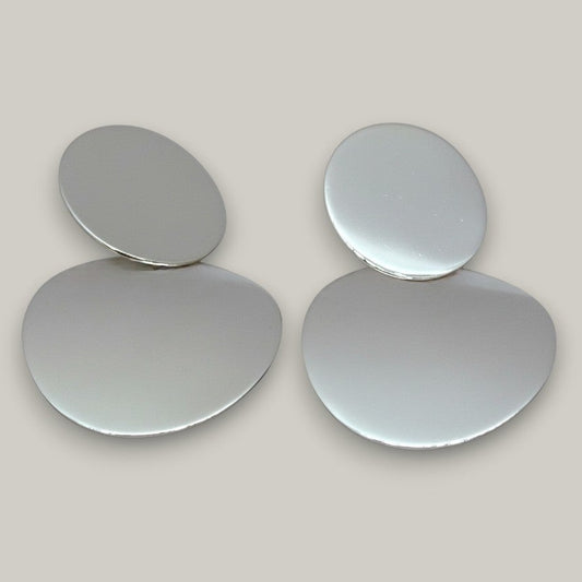 Audrey's - Polished Disc Drop Earrings