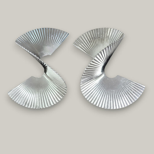 Audrey's - Silver Fan Cascade Earrings