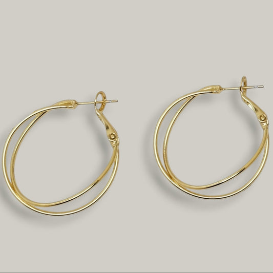Audrey's - Polished Duo Hoop Earrings