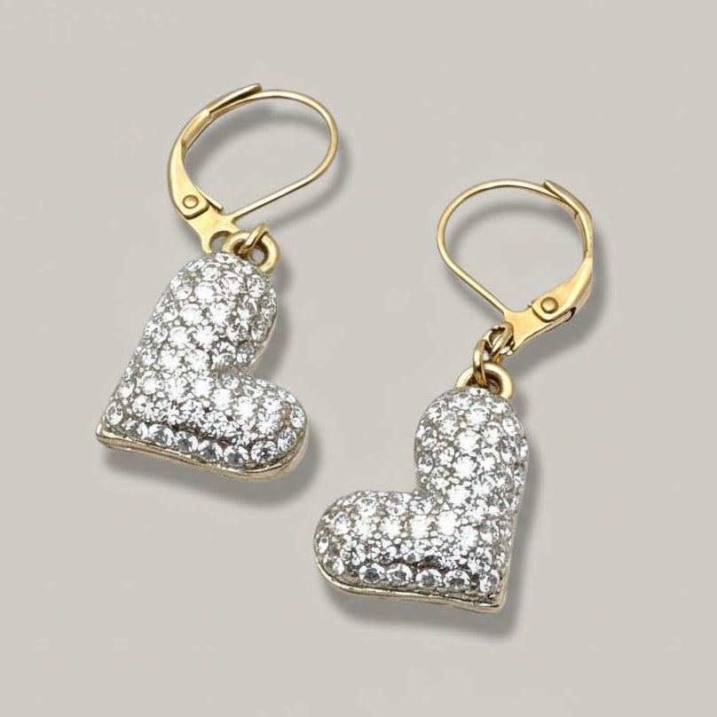 Audrey's - Sparkle Heart Drop Earrings