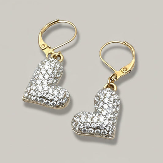 Audrey's - Sparkle Heart Drop Earrings