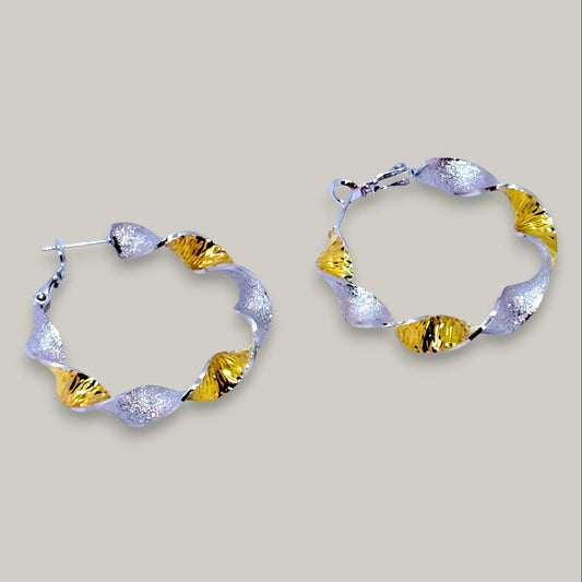 Audrey's - Dual Luster Twist Hoops