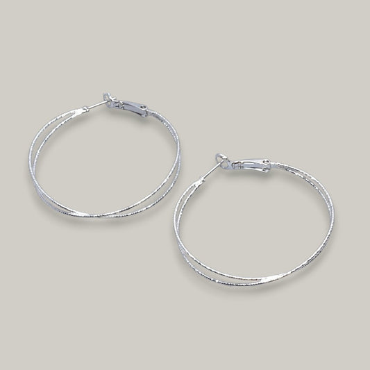 Audrey's - Fine Line Double Hoop Earrings