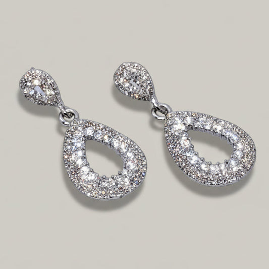 Audrey's - Celeste Pavé Teardrop Earrings