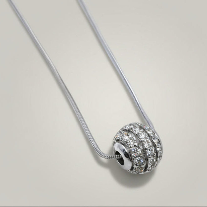 Audrey's - Pavé Orbit Slider Necklace