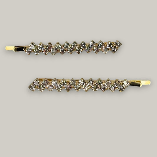 EL-KA - Crystal Zig-Zag Hair Clips