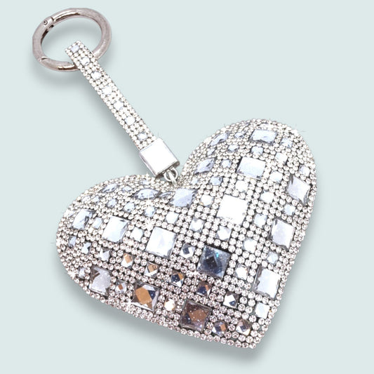 Jacqueline Kent - Jeweled Heart Purse Charm & Keychain
