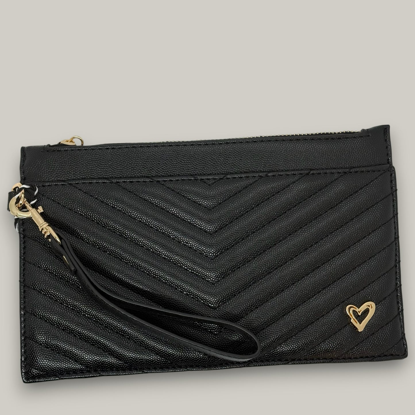Audrey's - Quilted Vegan Wristlet Clutch