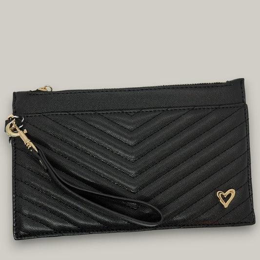 Audrey's - Quilted Vegan Wristlet Clutch