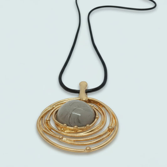 Audrey's - Golden Orbit Statement Necklace