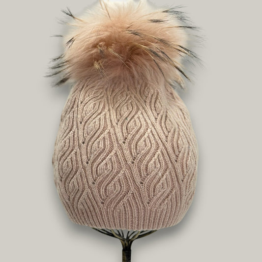 Audrey's - Cable Knit Pom-Pom Beanie