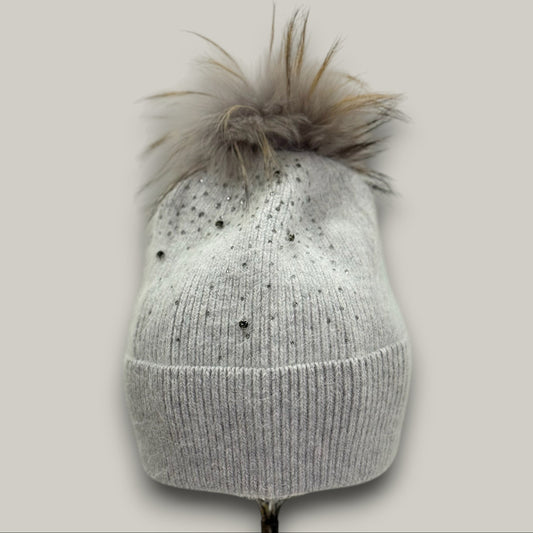 Audrey's - Sparkle Knit Pom-Pom Hat