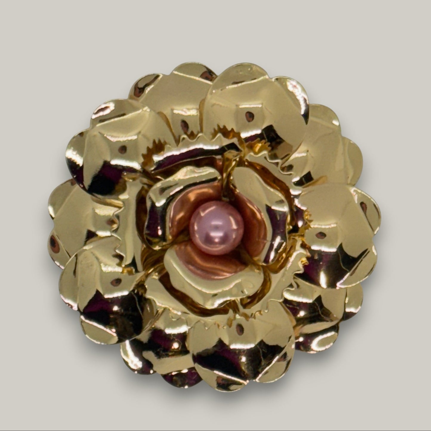 Merx - Golden Petal Pearl Brooch