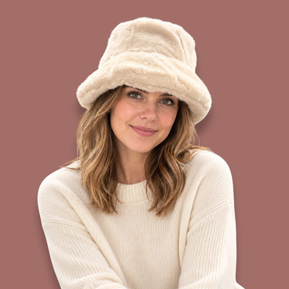 Audrey's - Adjustable Faux Fur Bucket Hat