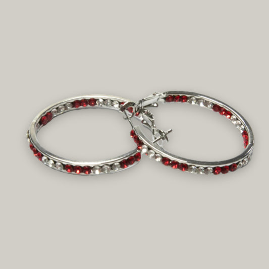 Jacqueline Kent - 30mm Round Crystal Hoops