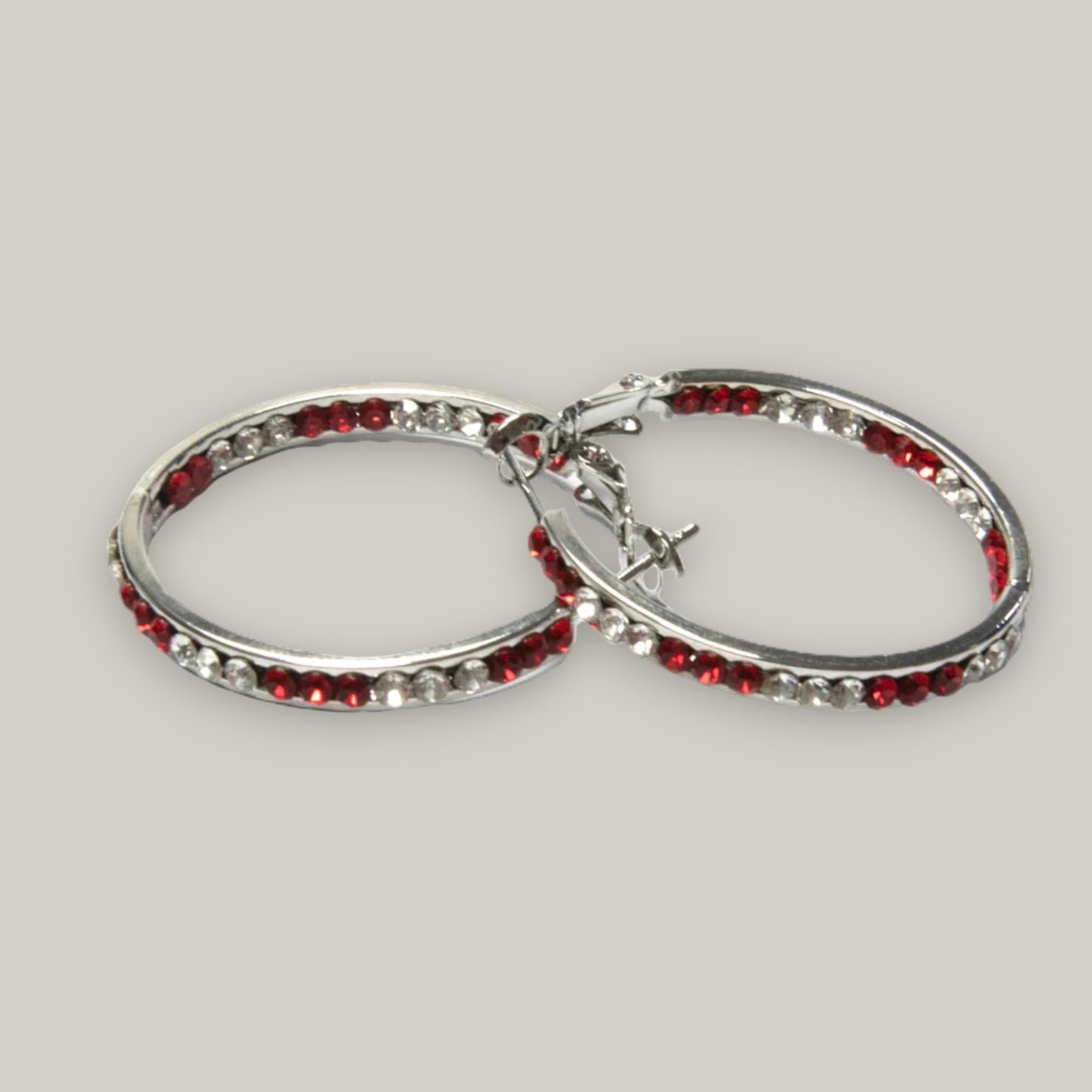 Jacqueline Kent - 40MM Size Round Crystal Hoops