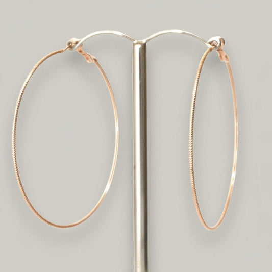 Evershine - Fine Textured Hoop Earrings