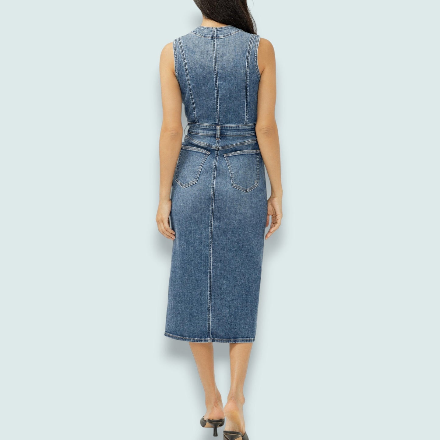 Silver Jeans - Denim Vest Midi Dress