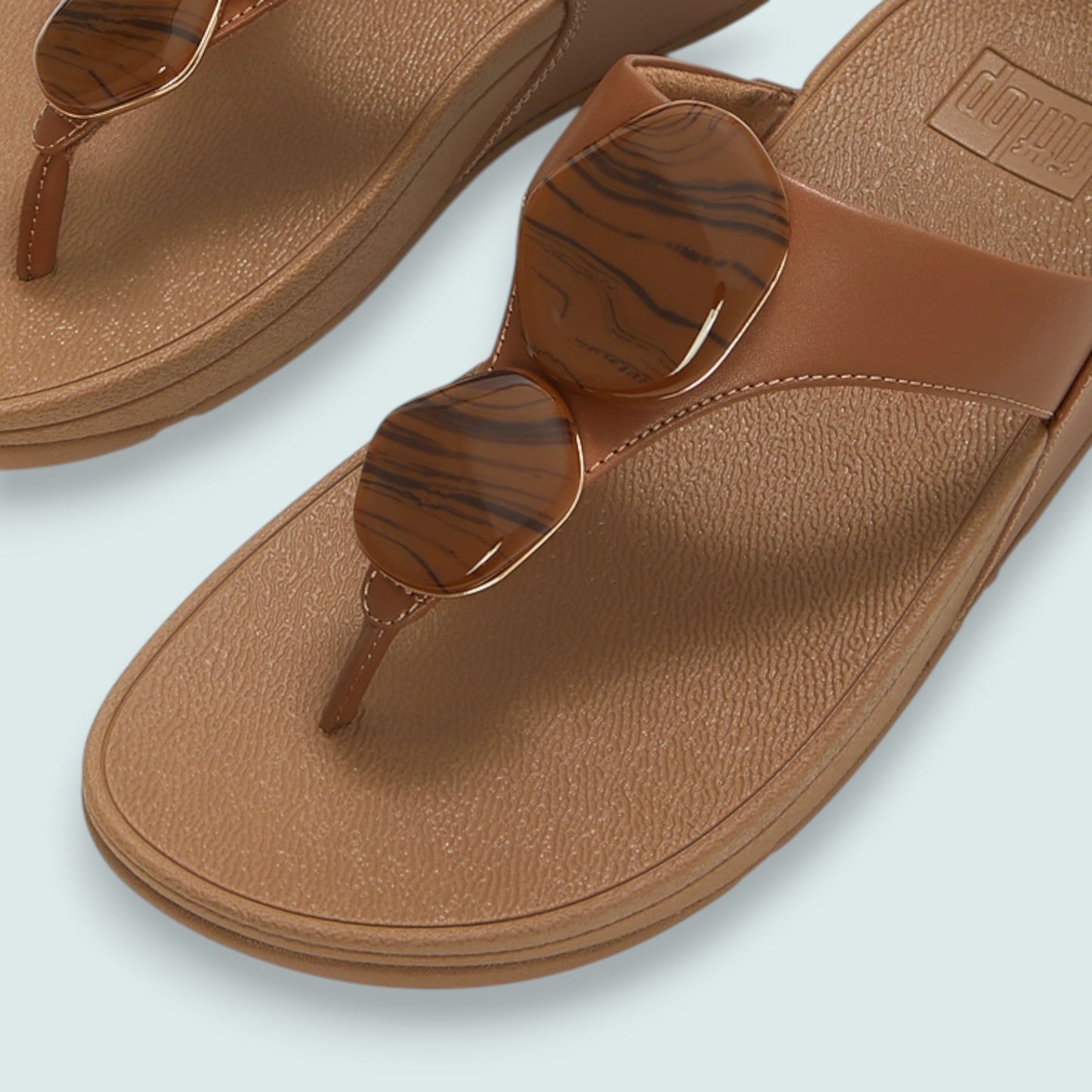 FitFlop - Marbled-Stone Toe-Post Sandals