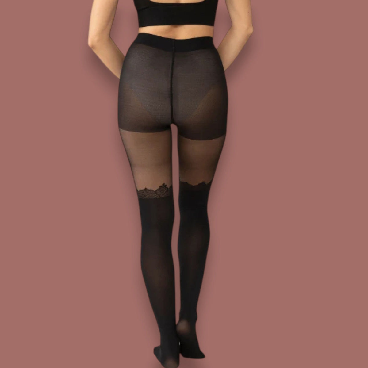 Rachel - Lace Crown Over-The-Knee Tights