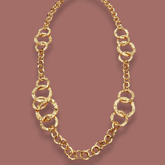 Audrey's - Hammered Loop Long Necklace