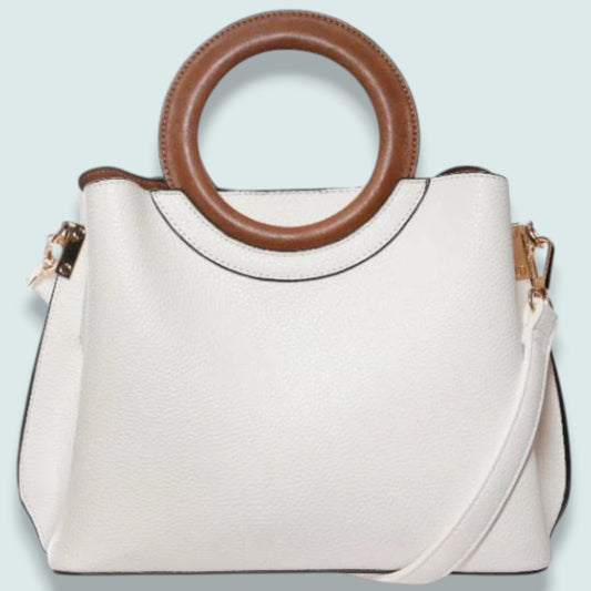 La Diva - Triple-Compartment Satchel with Crossbody Strap