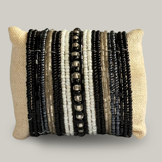 Suzie Blue - Tiny Beaded Bangle Bracelet