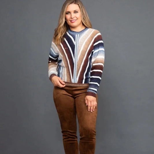 Goa - Dolman Sleeve Striped Sweater