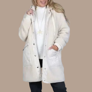 Moffi - Mixed Media Sherpa Hooded Coat