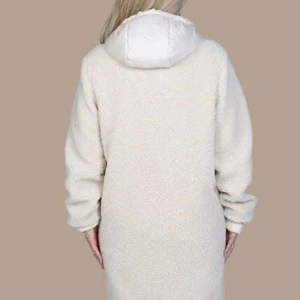 Moffi - Mixed Media Sherpa Hooded Coat