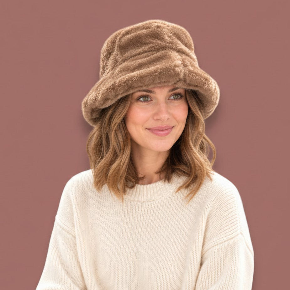 Audrey's - Adjustable Faux Fur Bucket Hat