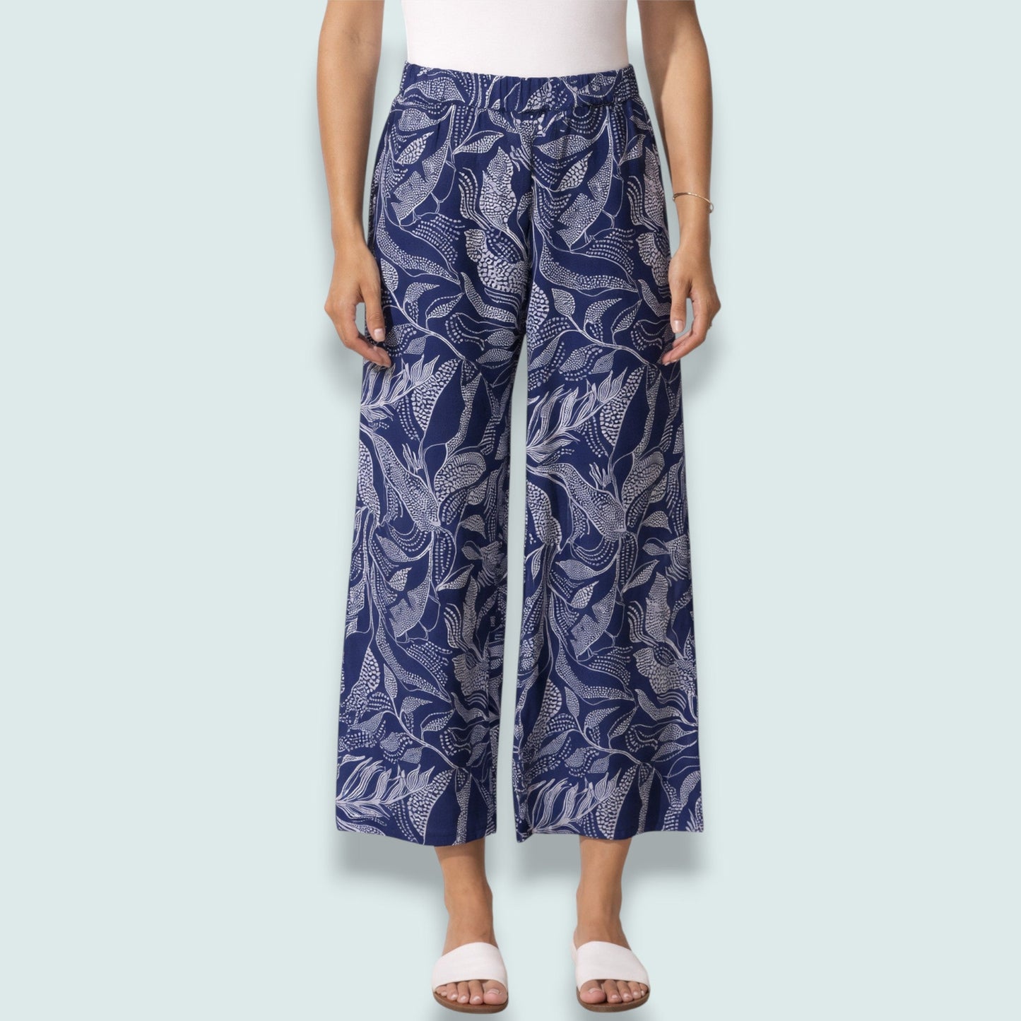 Escape - Botanical Wide-Leg Crop Pant