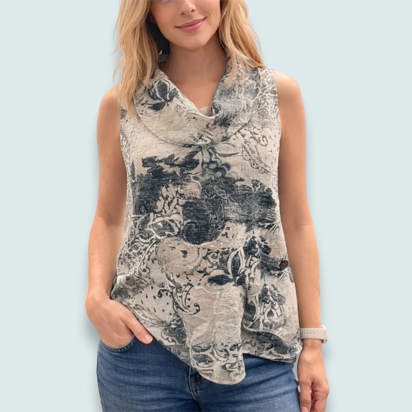 Habitat - Bistro Drape Collar Top