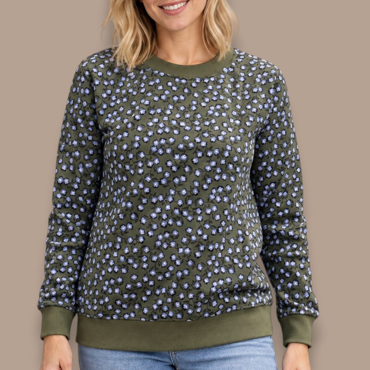 Seasalt Cornwall - Floral Print Crew Neck Sweatshirt
