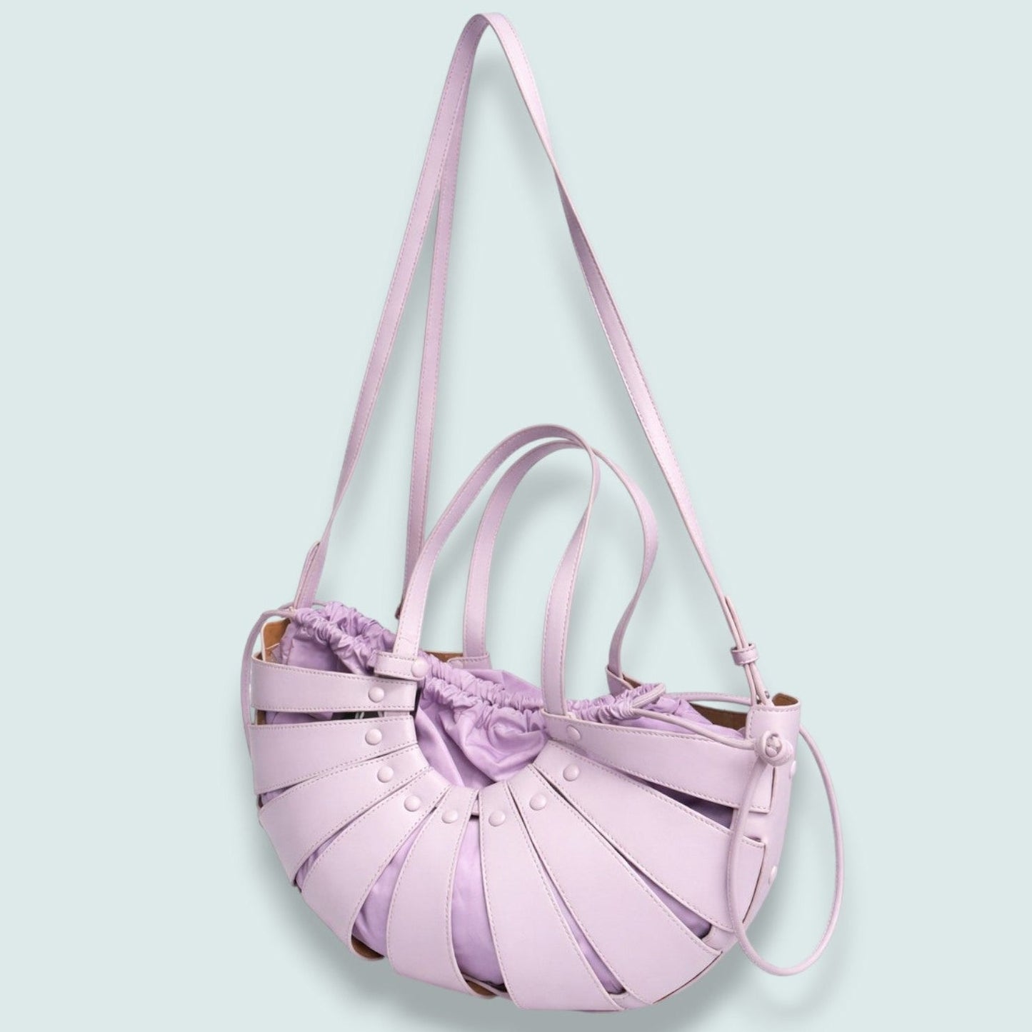 Inzi - Structured Crescent Panel Bag