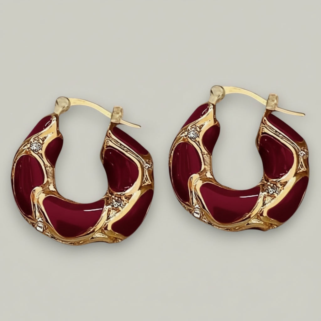 Audrey's - Enamel Petite Hoops