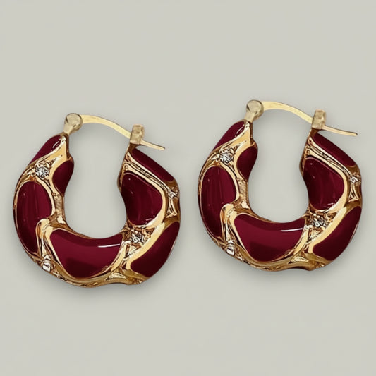 Audrey's - Enamel Petite Hoops