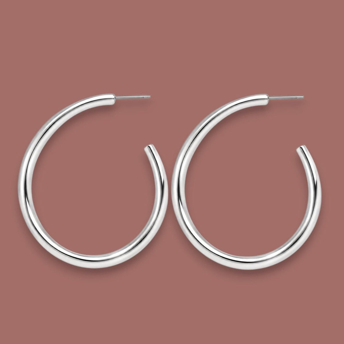 Merx - Sculpted Open Hoop Earrings