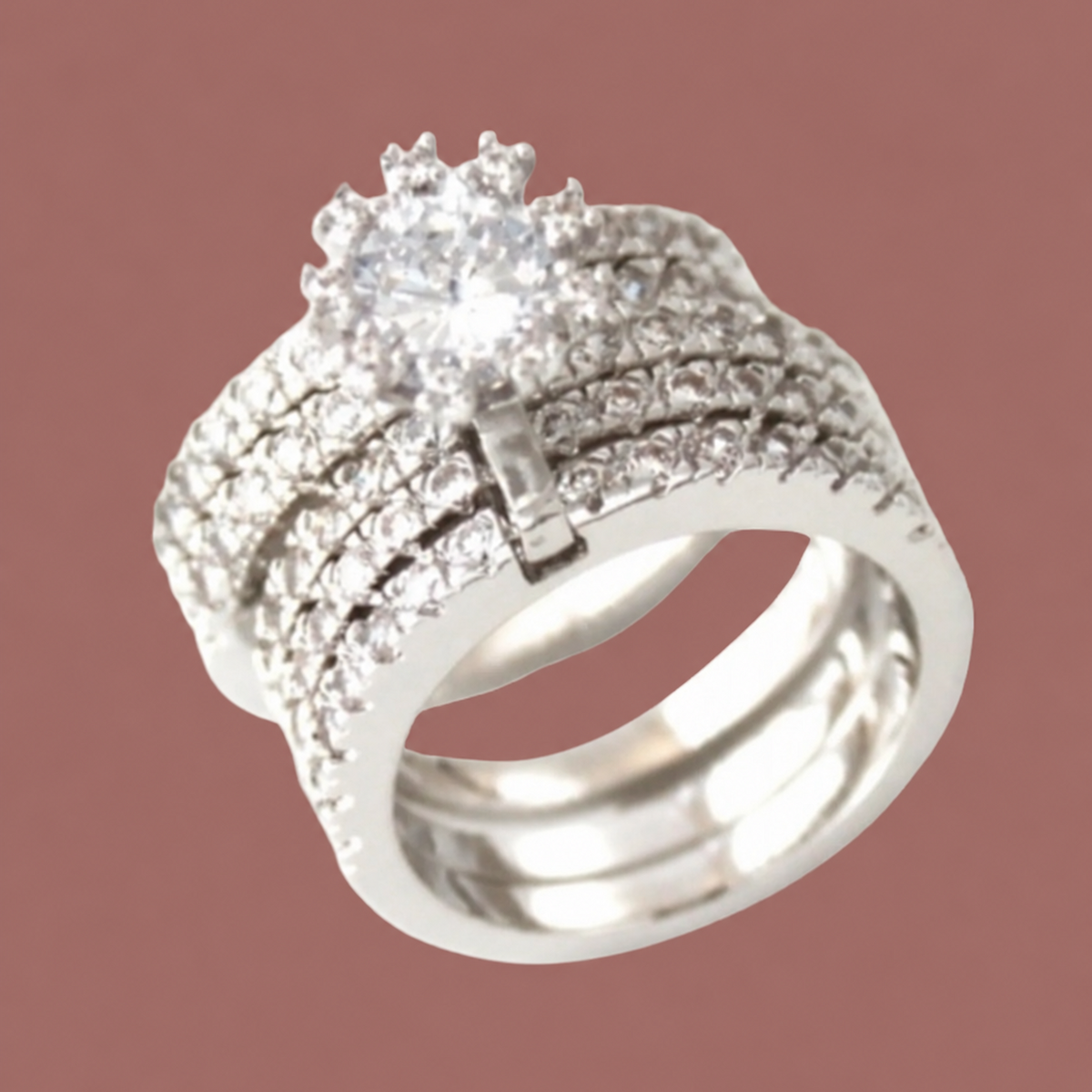 Evershine - Stacked Diamond Band Ring