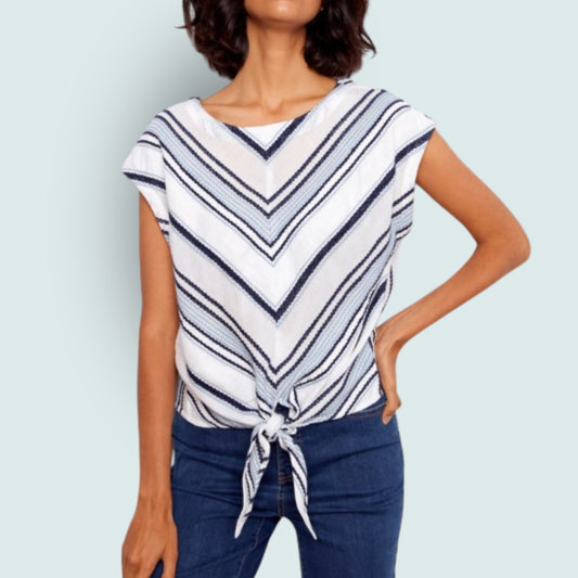 Charlie B - Printed Front Knot Top