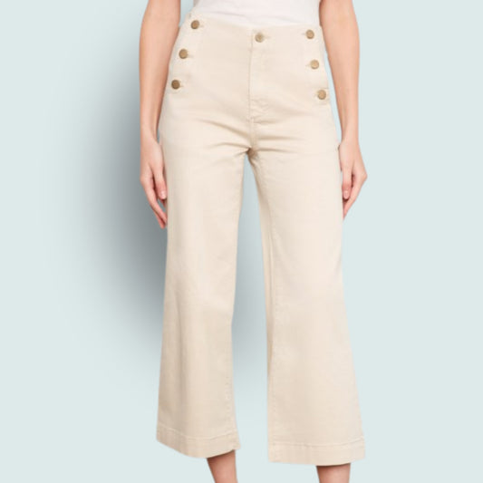 Charlie B - Wide Leg Button Fly Pants