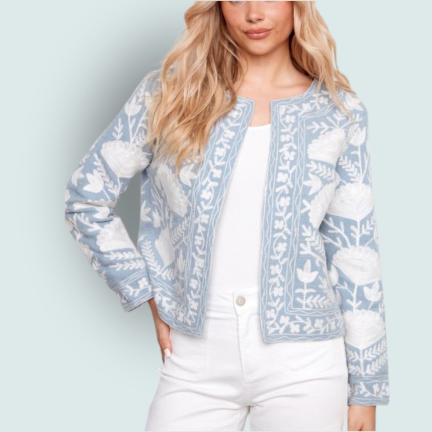 Charlie B - Basket Weave Print Jacket