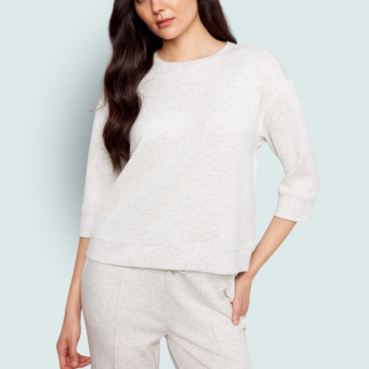 Charlie B - 3/4-Sleeve Scuba Sweater